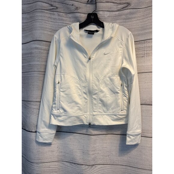 Nike Sphere White Hooded Jacket Size M - Picture 1 of 5